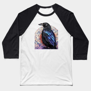 Crow Raven Corvid Birders Backyard Bird Watchers Baseball T-Shirt